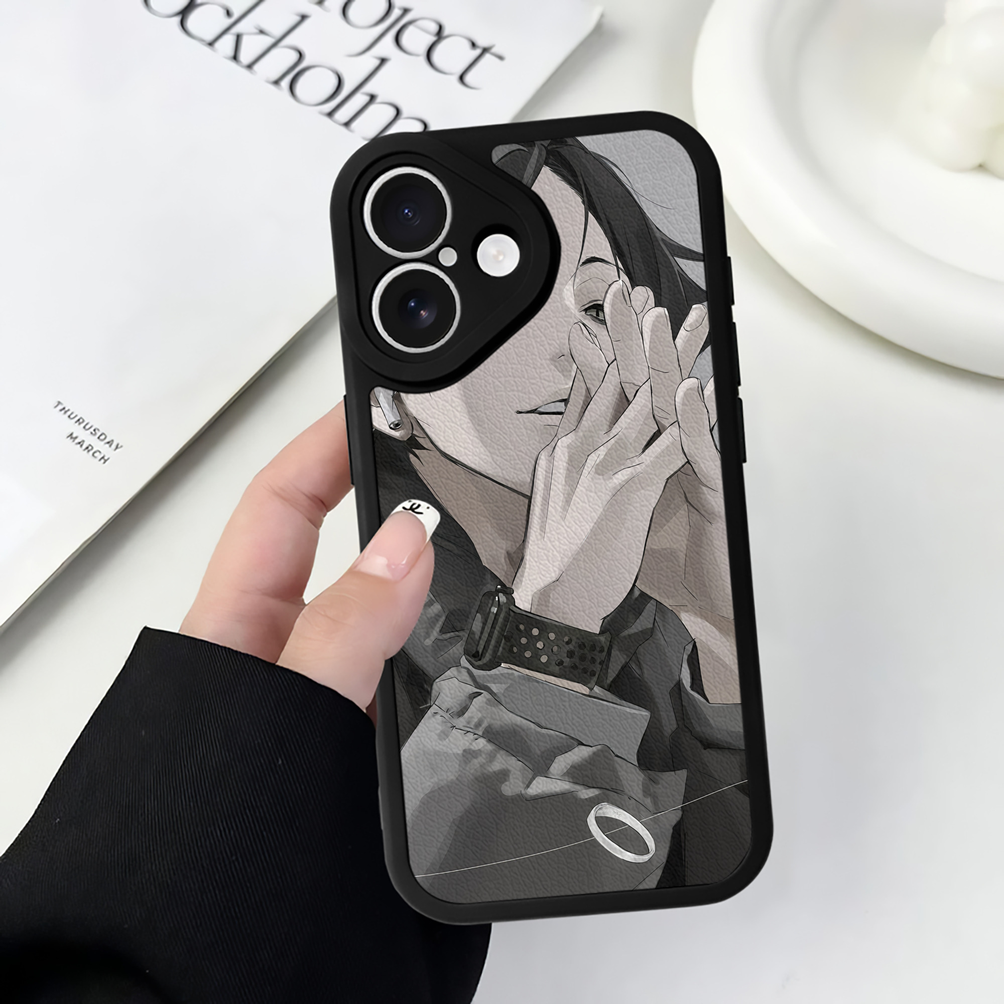 （画像用） ハイキュー!! Haikyu!! 【iPhone 16シリーズ対応】シリコンスマホケース（レザー調） 材質：シリコン